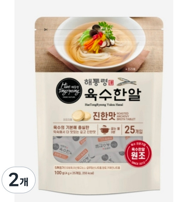 해통령 육수한알 진한맛, 2개, 100g