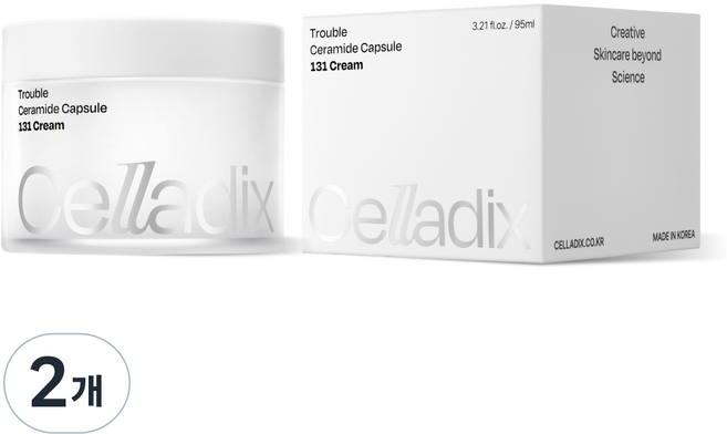 셀라딕스 트러블 세라 캡슐 131 크림 히알루론산 장벽성분 2종 판테놀 비타민E 함유, 2개, 95ml