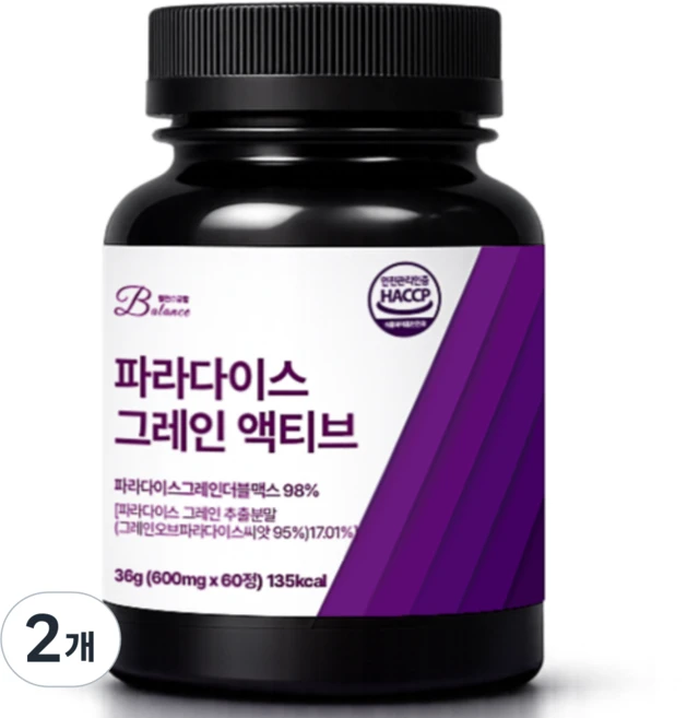 밸런스궁합 파라다이스 그레인 액티브, 2개, 60정 - 쿠팡