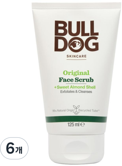 [불독]오리지널 페이스스크럽 (자연유래 남성 스크럽폼), 6개, 125ml