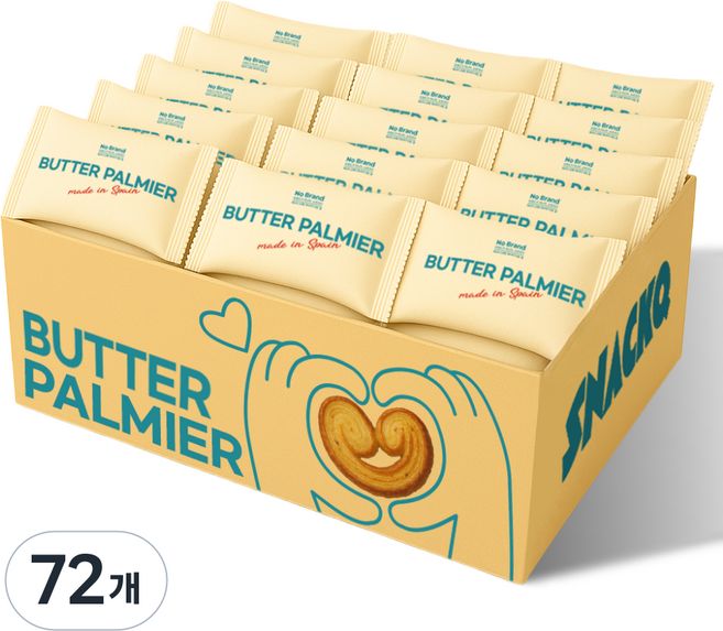스낵큐 노브랜드 과자, 72개, 버터팔미에