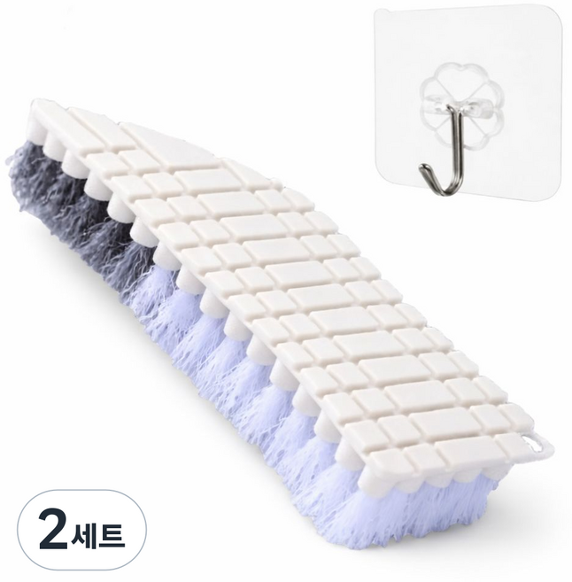 소픽 휘어지는 핸드 브러쉬 청소솔 세트, 2세트, 청소솔 + 무타공걸이