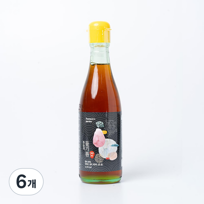 톰슨가든 100% 통들깨 고소한 들기름, 6개, 300ml