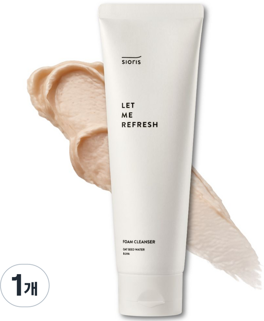 시오리스 비건 렛 미 리프레쉬 귀리 약산성 클렌징 폼 여성 남성 클렌저, 3개, 120ml