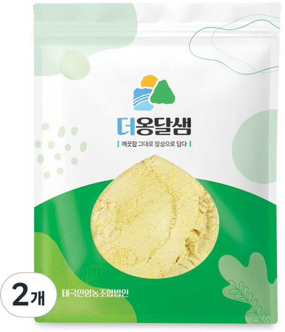 더옹달샘 생으로 가공한 순수 황 옥수수 가루 500g 옥수수술빵 콘스프 옥분, 2개