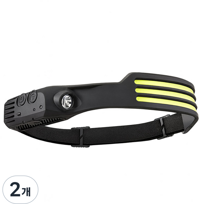 루미트론 LED COB 헤드렌턴 램프 C타입 충전 모션센서, 단품, 2개