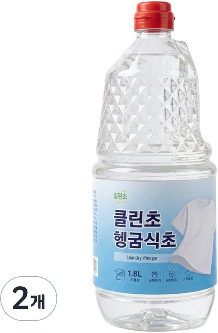 클린초 헹굼식초, 2개, 1.8L