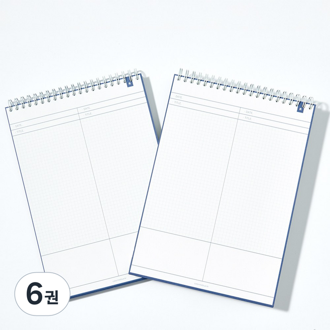 컬러미블루 링 시그니처 노트 (모눈 줄 2분할 보카 복습 오르리 코넬 풀이), 복습 시트(R), 6권