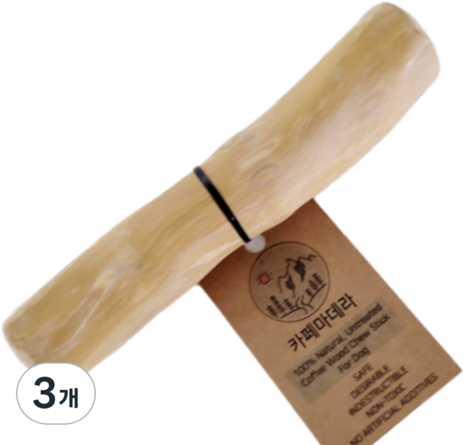 강아지특공대 강아지 커피스틱 장난감, 우드, 3개