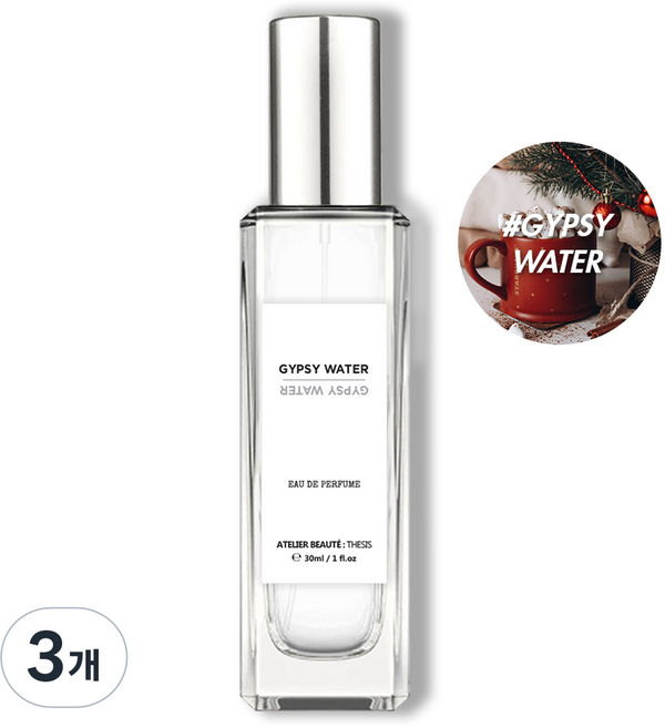 떼시스 집시워터 타입 우디 프레시 니치 향수 오드퍼퓸, 3개, 30ml