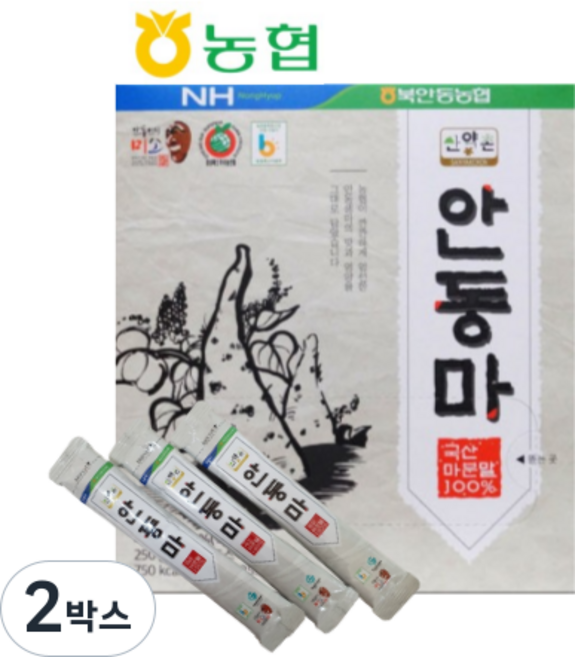 산약촌 안동 마가루 스틱형 25p, 250g, 2개