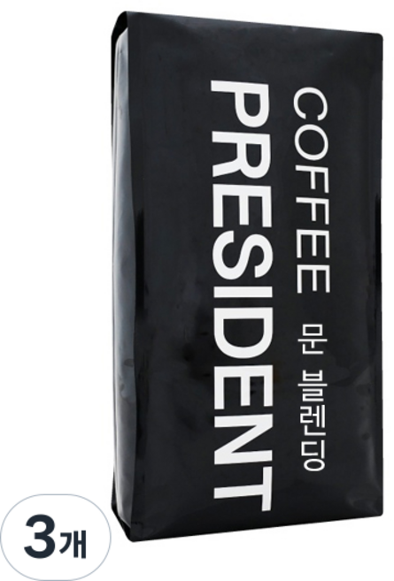 커피대통령 Moon 블랜딩 원두, 1kg, 3개, 홀빈(분쇄안함)