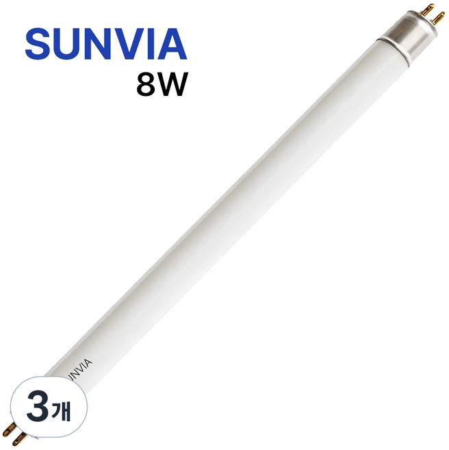 썬비아 포충등 포충램프 UVA 포충기등, 3개, 8w