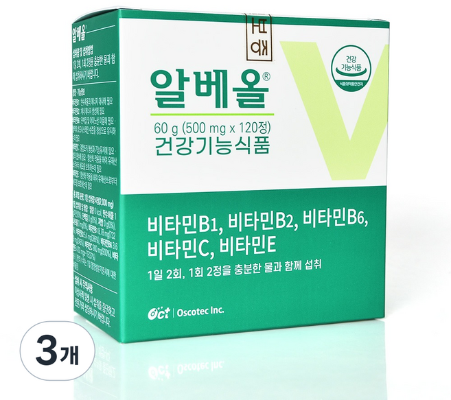 오스코텍 알베올 120정, 3개