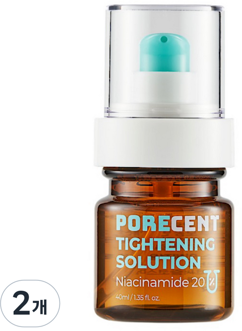 포어센트 타이트닝 솔루션 나이아신아마이드 20% 쿨링 세럼, 40ml, 2개