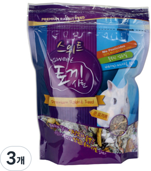 애니멀밥 PSP 스위트 큰토끼 사료, 3개