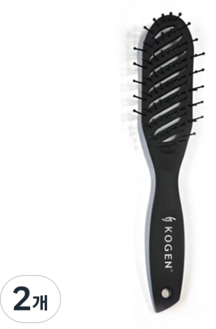 코겐 비긴 벤트스타일 컨케이브 단면 브러쉬, 블랙, 2개