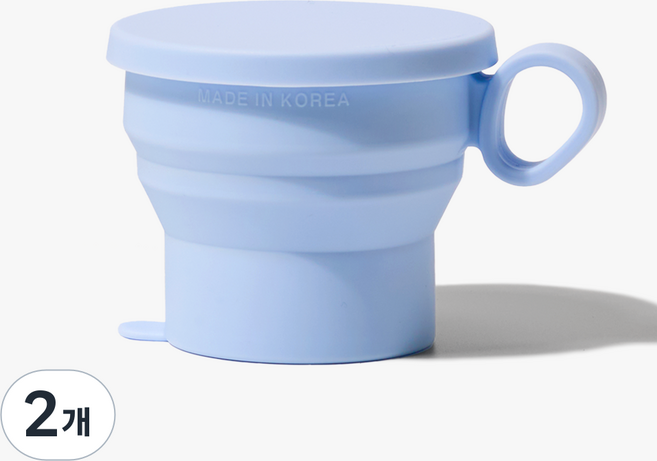 오이사 생리컵 소독컵 보관함 소독보관컵 자바라컵, 2개