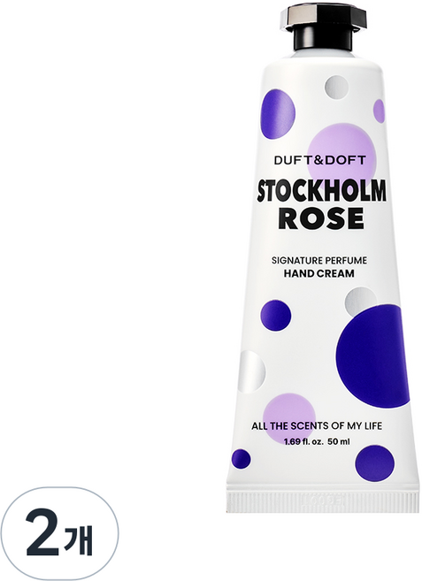 땡땡이 시그니처 퍼퓸 핸드크림 스톡홀름로즈, 2개, 50ml