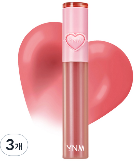 YNM 하트 젤링 틴트(실리콘 브러쉬 내장), 07 살구젤링, 2.6g, 3개