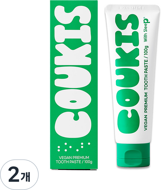 위드슬립 쿠키스 구취 잇몸 집중케어 비건 치약, 2개, 100g
