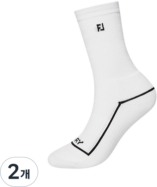 풋조이 2026 PRO DRY 크루삭스 여성 골프양말, 2개, 화이트