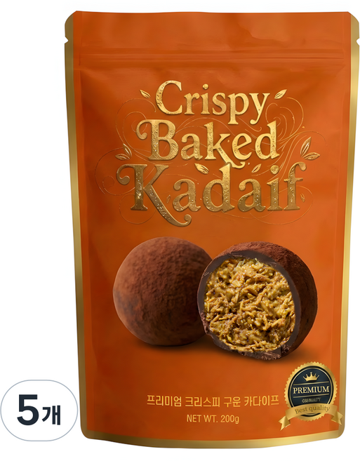 프리미엄 구운 바삭한 볶은 카다이프, 5개, 200g