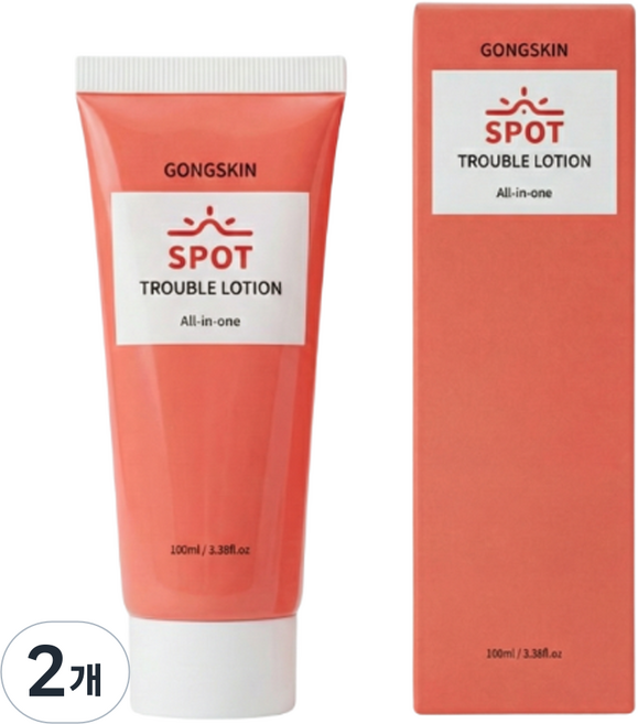 공스킨 병풀추출물 트러블 스팟 올인원 로션, 100ml, 2개