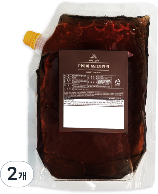 양원프레쉬 더와이 보리차원액(리필용), 2개, 1개입, 1kg