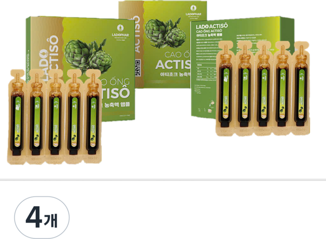 베트남 라도 아티소/아티초크 무설탕 10앰플 정품 - 한글패키지 [원산지:베트남], 4개, 100ml