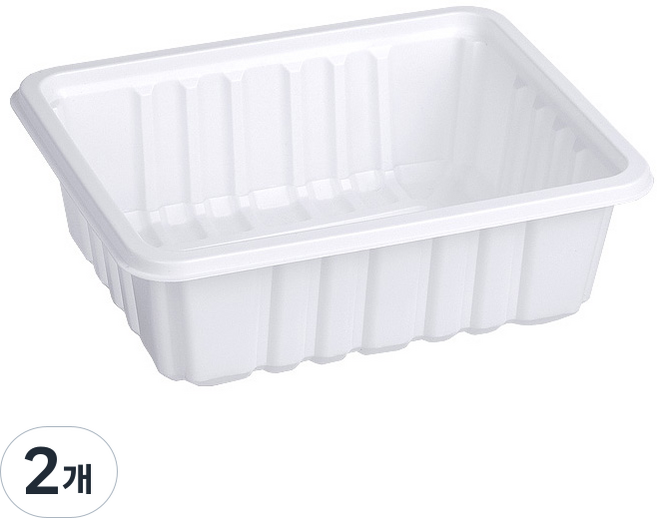 큐담 성형 실링용기 Q-12155 (12x15x5) 화이트, 2개, 100개입