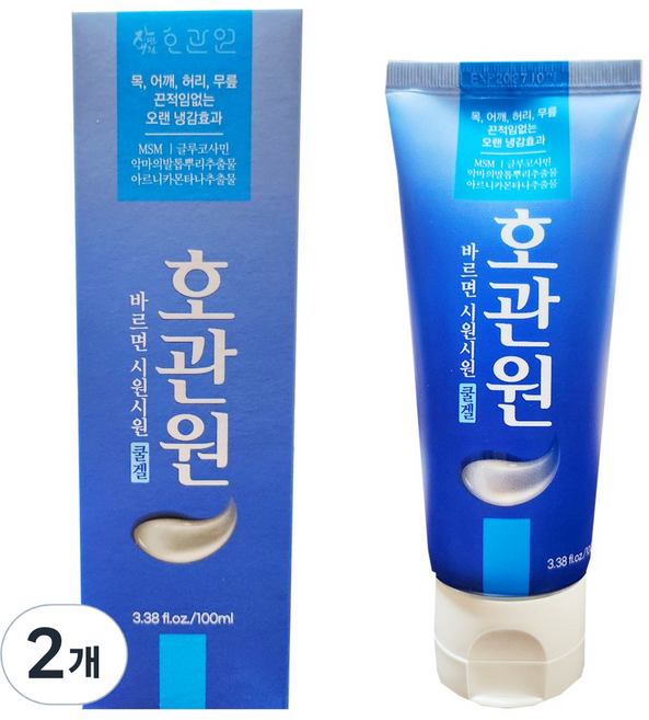 호관원 바르면 시원시원 쿨겔 100ml, 2개