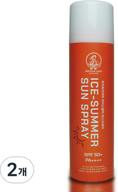 쿨링 썬스프레이 와치독리커버 아이스썸머 SPF50+ PA++++, 2개, 150ml