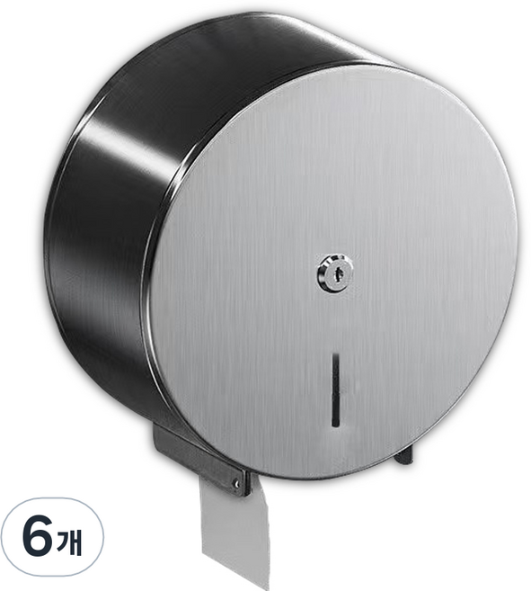 코지티 스텐 점보롤 케이스 업소용 롤휴지 화장지 디스펜서 대형, 실버, 6개