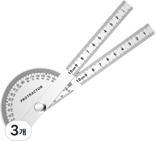 공구PXJ 스테인리스 분도기 각도자, 3개