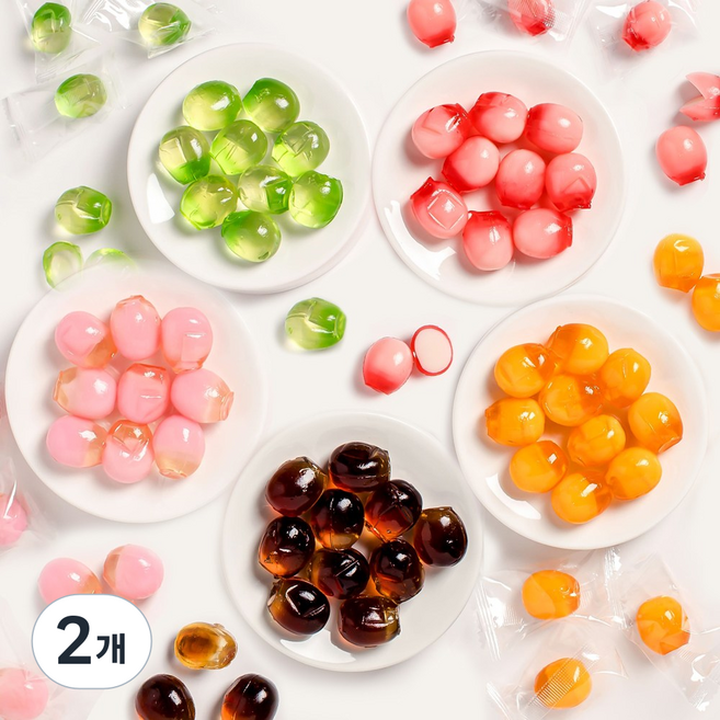 동일식품 까먹는 젤리 믹스 200g x 5가지맛 망고 리치 샤인머스켓 백도복숭아 배도라지, 2개, 1kg