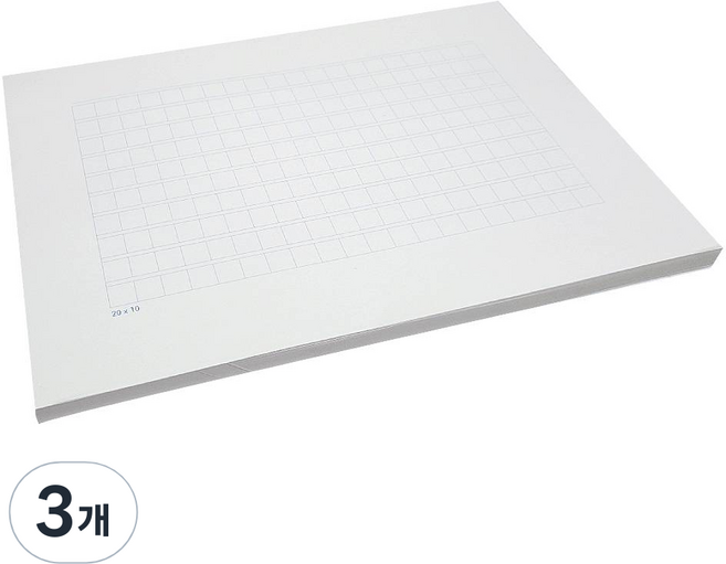 200자 원고지 논술 독후감 노트 100매, 3개, 블루