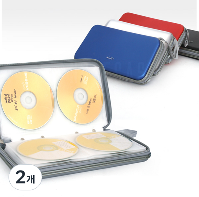 노트케이스 80매 수납 CD 케이스 NCD-, NCD-8002(블랙), 2개