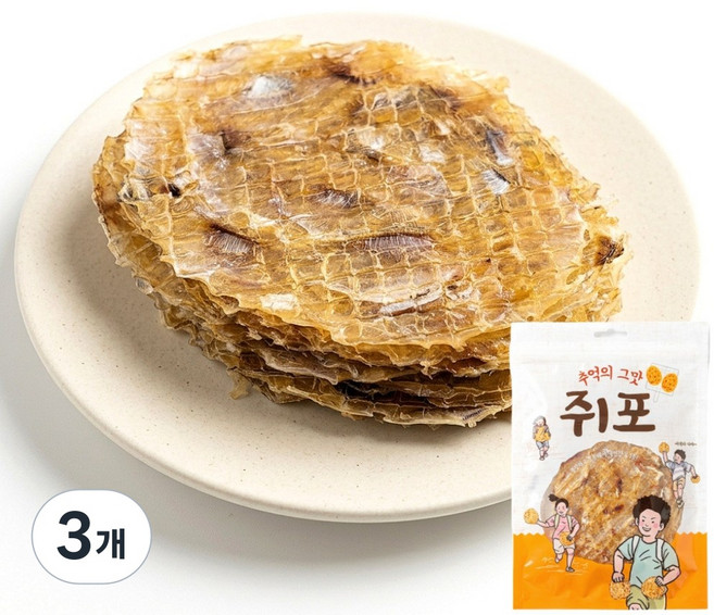 10위 - 민요정 냄새적고 덜짠 쥐포 취치포 손바닥 크기 13장 290g 이상, 3개