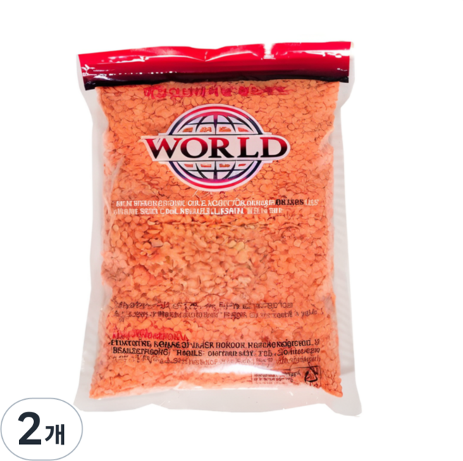 World Masoor Dals Red lentil 레드렌틸 마수르달, 2개