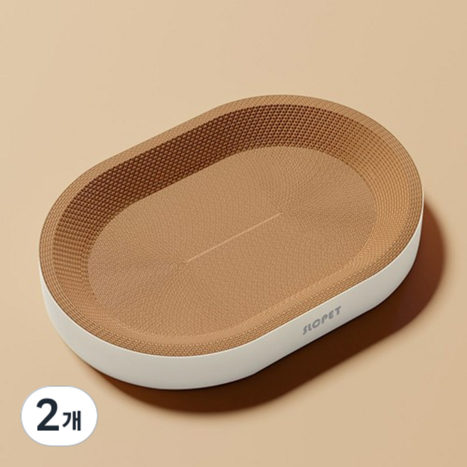 에스엘씨펫 고양이 특대형 스크래쳐 타원형, 2개