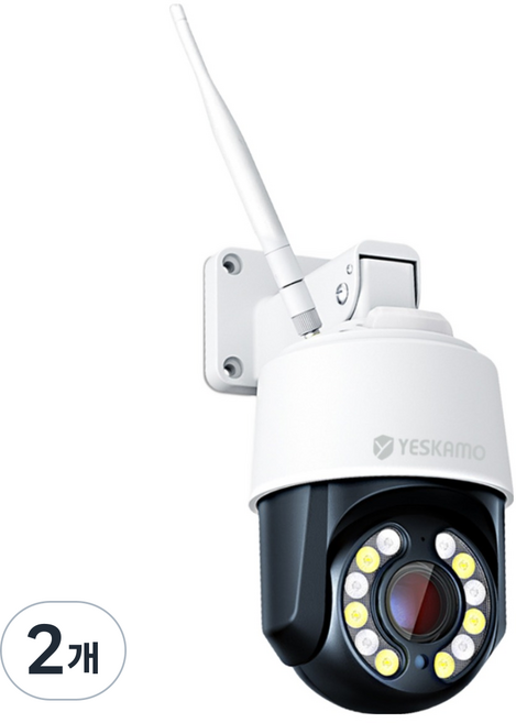 YESKAMO 예스카모 10배 광학줌 800만 초고화소 무선 CCTV 카메라, 2개