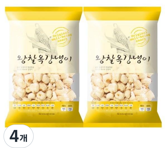 우리식품 왕찰옥 강냉이, 150g, 4개