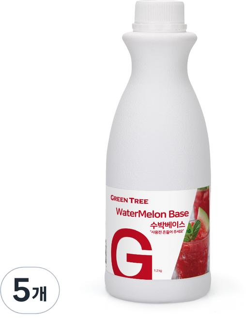 그린트리 수박 베이스 1.2kg, 5개