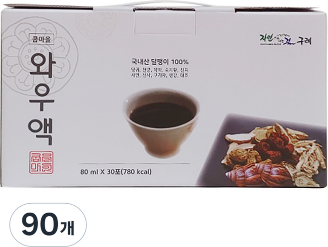 쿱마을사람들 와우액 달팽이즙 엑기스 30포, 80ml, 90개