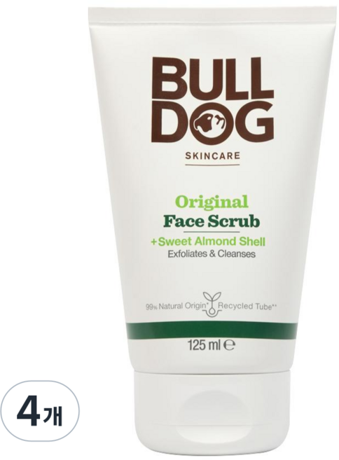 [불독]오리지널 페이스스크럽 (자연유래 남성 스크럽폼), 4개, 125ml