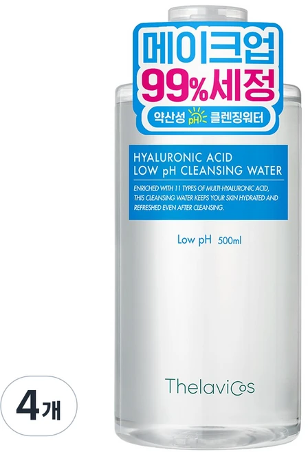 테라비코스 히알루론산 클렌징 워터, 4개, 500ml - 쿠팡