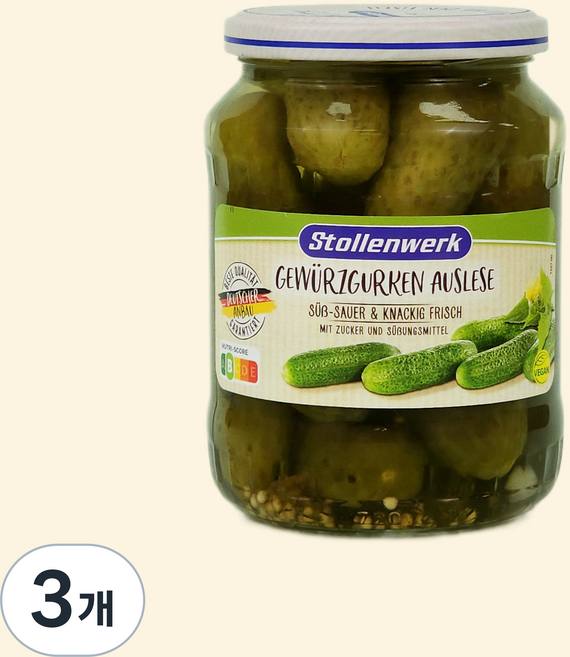 슈톨렌베르크 오이피클, 3개, 670g