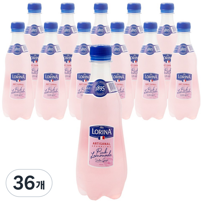 [로리나] 스파클링 핑크 레모네이드, 420ml, 36개