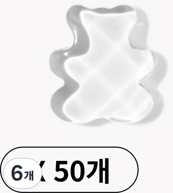 예니네일 유리알 컬러차트 50P, 6개, 곰돌이